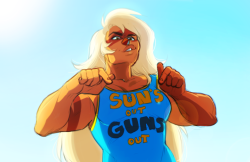 deerstroyer:  sun’s out guns out  them guns tho~ &lt; |D’‘‘‘