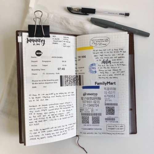jhonstudies: here’s a compilation of my spreads on my traveler’s journal