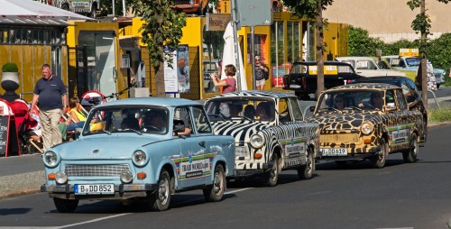 Trabi (Trabant) convoy in Berlin