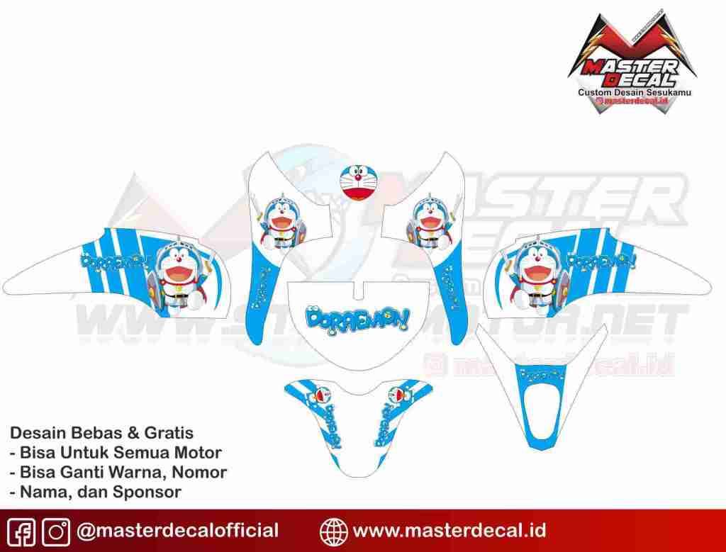 Cutting Sticker Modifikasi Motor Striping Moto STIKER MOTOR Honda Scoopy Karbu Doraemon