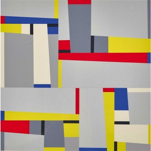 thunderstruck9: Fritz Glarner (Swiss, 1899-1972), Relation painting Nr. 9. Screenprint in colours, 4