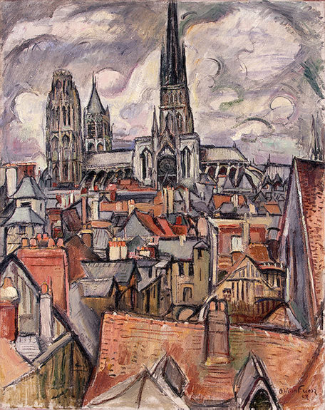 Othon Friesz - Roofs and Cathedral in Rouen 1908