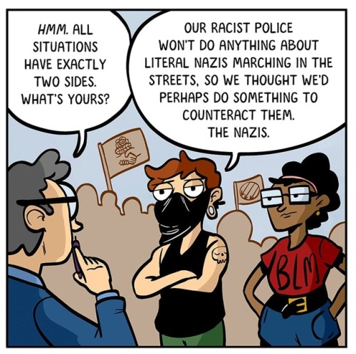 berniesrevolution:The Important Columnist Goes To a Nazi Rallyby Matt LubchanskyTheNib.com@thenib