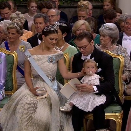 europeroyalfamilies:Crown Princess Couple of Sweden with Princess Leonore
