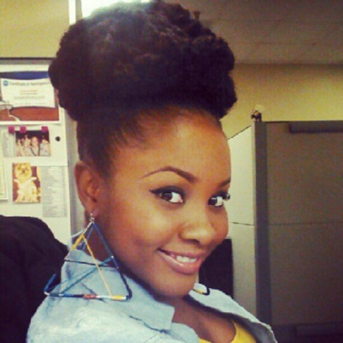 youngblackandvegan: natural hair updo perfection