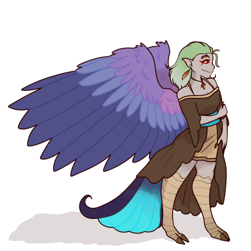 annazonart:Aria! A Harpy girl!tryna new line coloring style outreally enjoying the softnessStill Tak