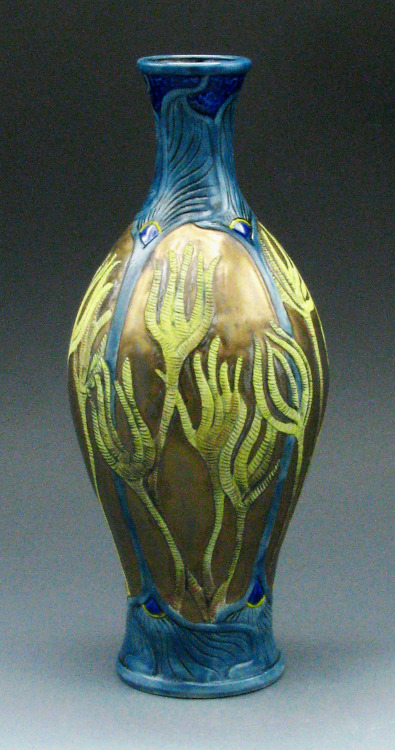 Sea FlowersArt Nouveau vase by Stephanie Young of Calmwater Designs.  