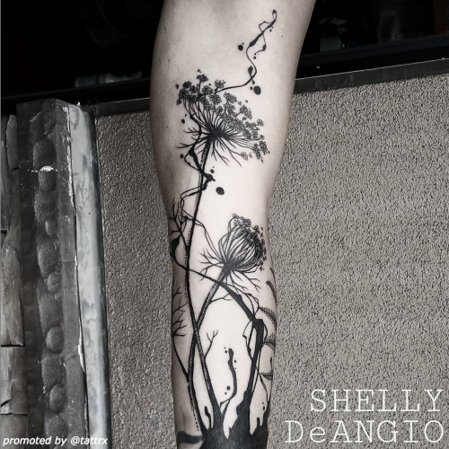 tattrx: Shelly DeAngio | Portland Oregon “A work in progress. Queen Anne’s lace has