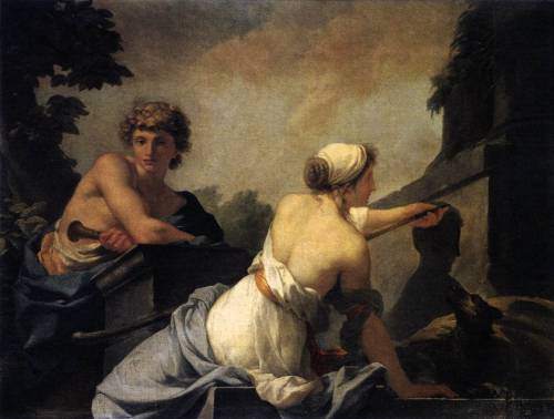 centuriespast: REGNAULT, Jean-BaptisteThe Origin of Painting: Dibutades Tracing the Portrait of a Sh