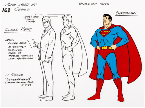 Alex Toth model sheets from the 1977 Hanna-Barbera series, The All-New Super Friends Hour.(I po