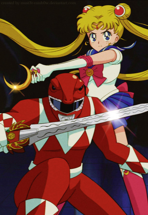 C] '90sthetic' Style: Sailor Moon x Red Ranger by... - Don't Underestimate  THIS Artist!