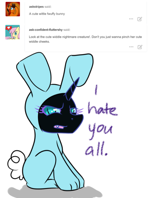 mini-scare-moon:  Month of Nightmare I assure you, you will be the first victims of my eternal night supremacy!!!   X3!