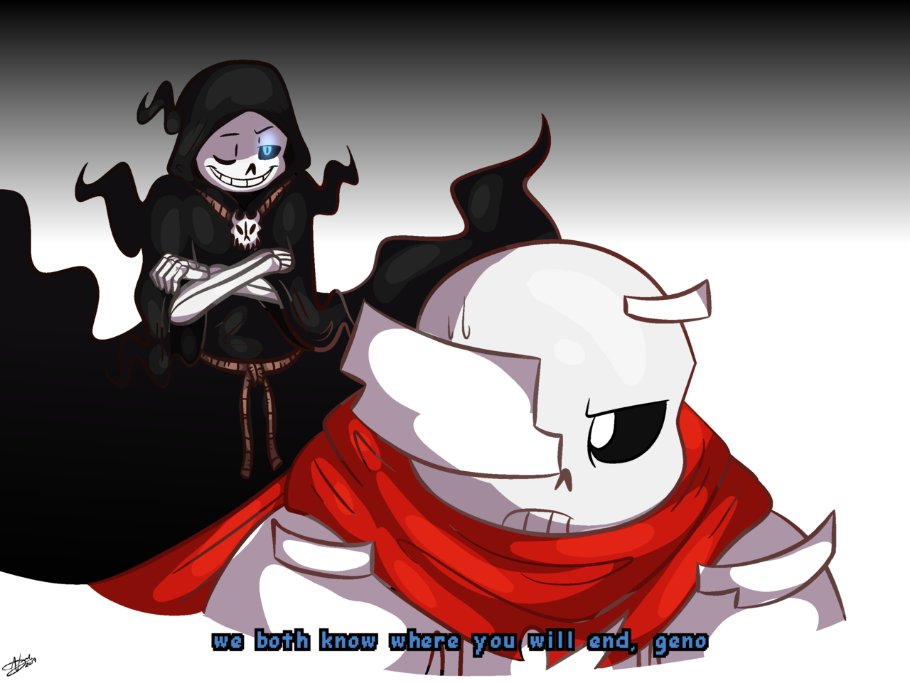 Maru (comms opens) on X: Reaper Death #Reaper #Reapertale #Geno