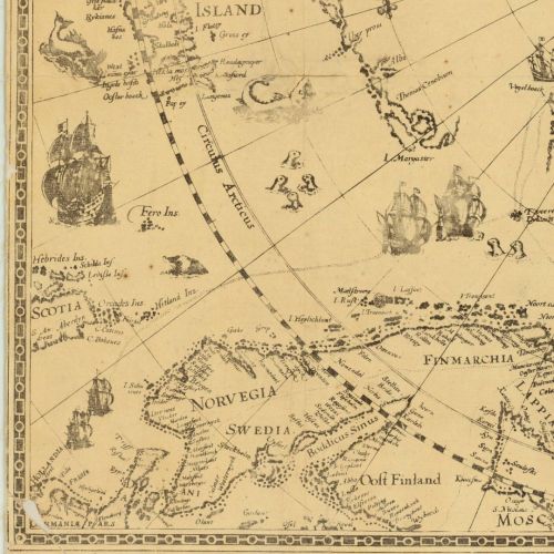 It’s #MonsterMonday!This map, Polus Arcticus, inspired by William Barents’ three voyages to the Arct