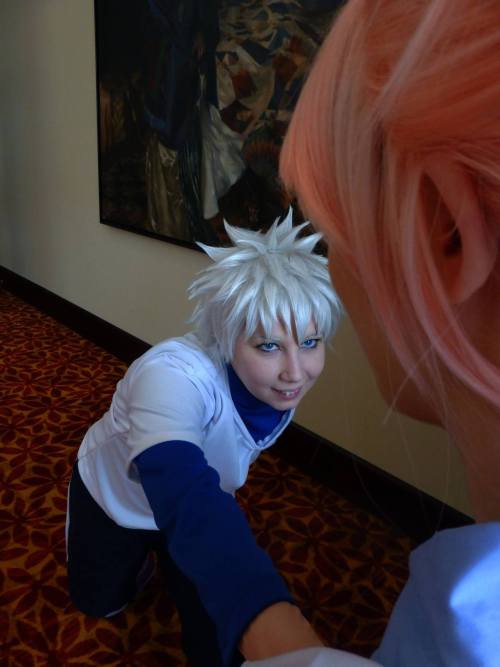 HunterxHunter @ Zenkaikon 2015&ndash;mini recreation of Killua vs. Machi fightKillua // Machiall