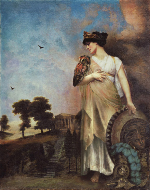 classical-beauty-of-the-past:Goddess Athena Artist: Howard David Johnson