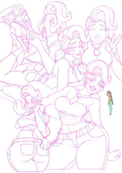 tovio-rogers:a bunch of sierras drawn up for patreon. colors on the way.  &lt;3 &lt;3 &lt;3