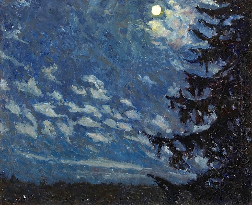 fleurdulys:  Spruce in Moonlight - Evald Kallstenius