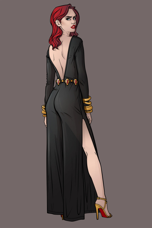 chrispandart:  Marvel Fashion Serie: Black Widow Femme Fatale Style  Find her on my artbook and