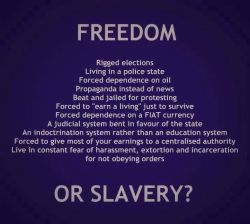shatteringtheillusion:  Freedom or slavery? 