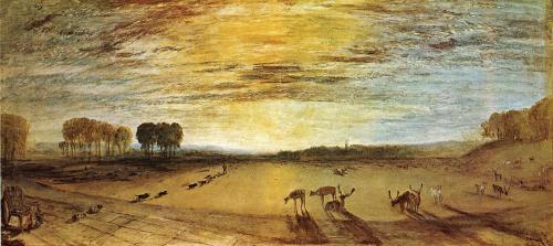 Petworth Park, Tillington Church in the Distance, Joseph Mallord William Turner, ca. 1828