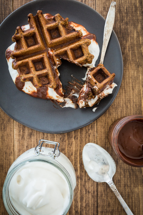 XXX vegan-yums:  Vegan s’mores waffles / Recipe(if photo