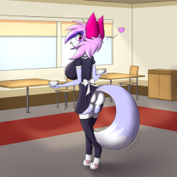mazzlerazz:the outfit isn’t quite fit for a busty fox, but I think it works fine :3 c: