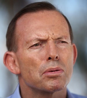 theabbottchronicles:  Tony Abbott says the tragic image of a drowned Syrian boy reinforces his belie