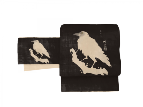 That sunset sky kimono!!!! Such a beautiful color scheme (kimono and crow obi by Gofukuya)