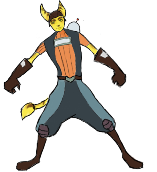 I Really Wanted To Practice Drawing A Full Body And I Had No Idea Who To Draw So.... Ratchet :D I Need