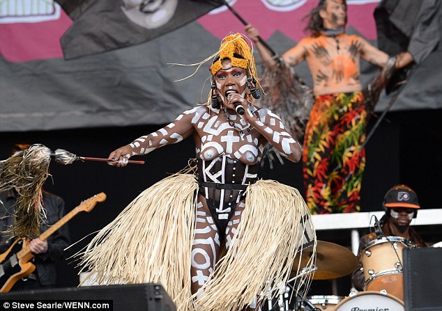 blackdenimjeans:  grace jones is an inspiration 67 years performing with ha tiddies
