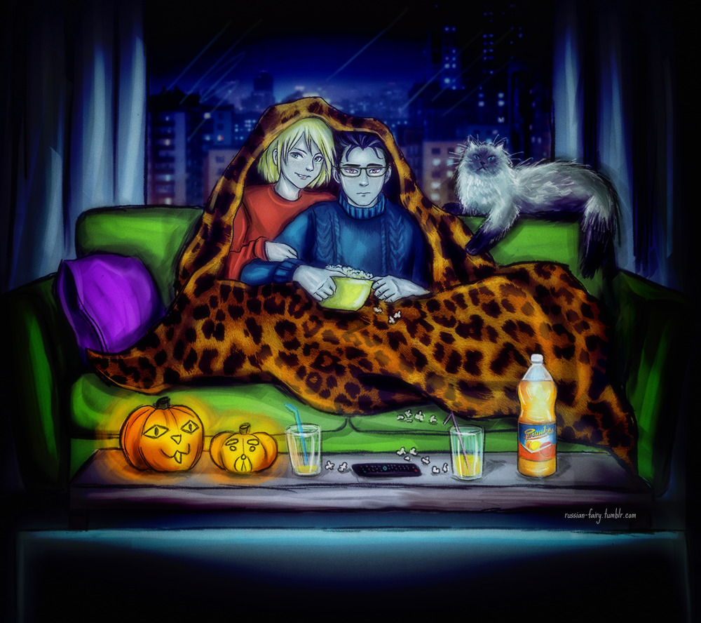 russian-fairy:  For @otabek-altin-week Day 3: Night In Otabek and horror movies don’t