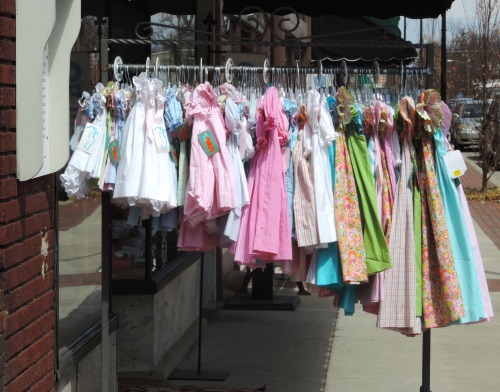 Sidewalk Sale, Girl’s Spring Dresses, Bardstown, Kentucky, 2014.