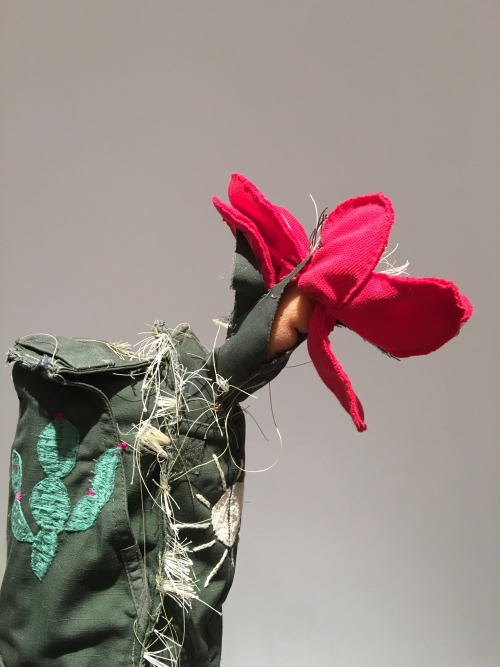 Immigrants embroider their stories on incredible cacti sculptures, made from decommissioned border-c