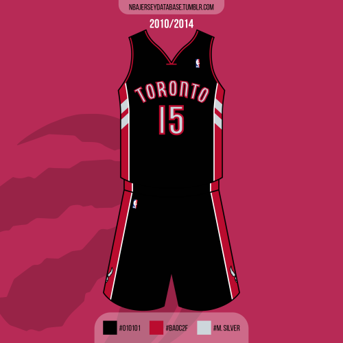 NBA Jersey Database, Toronto Raptors Alternate Jersey 2010-2014