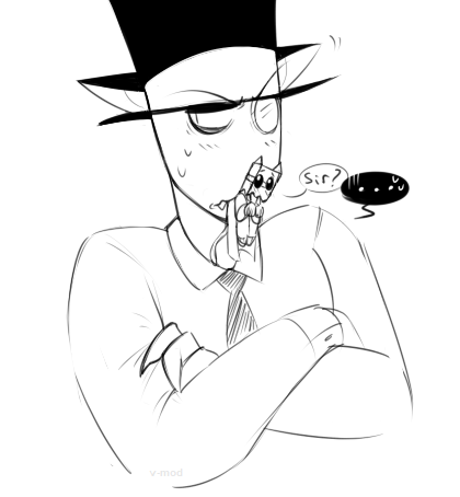 v-mod:  some silly sketch stuff i made on a whim i forgot to post eons agoBlack Cat