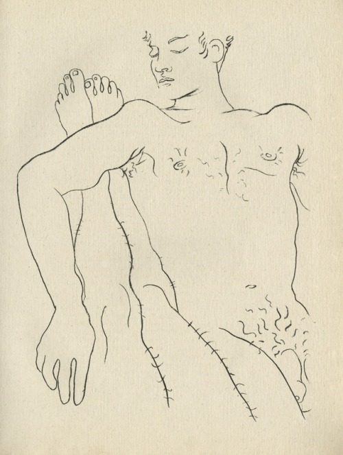plmq: One of the illustrations of Jean Cocteau for Jean Genet’s Querelle de Brest. coc