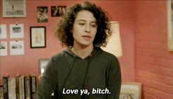 maximoffvvanda:  Ilana + adoring Abbi   What show is this?