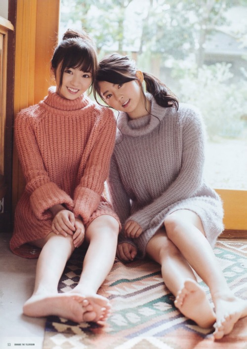 kyokosdog:Suzumoto Miyu 鈴本美愉, Imaizumi Yui 今泉佑唯, Gravure The Television 2016.12.15 Vol.49