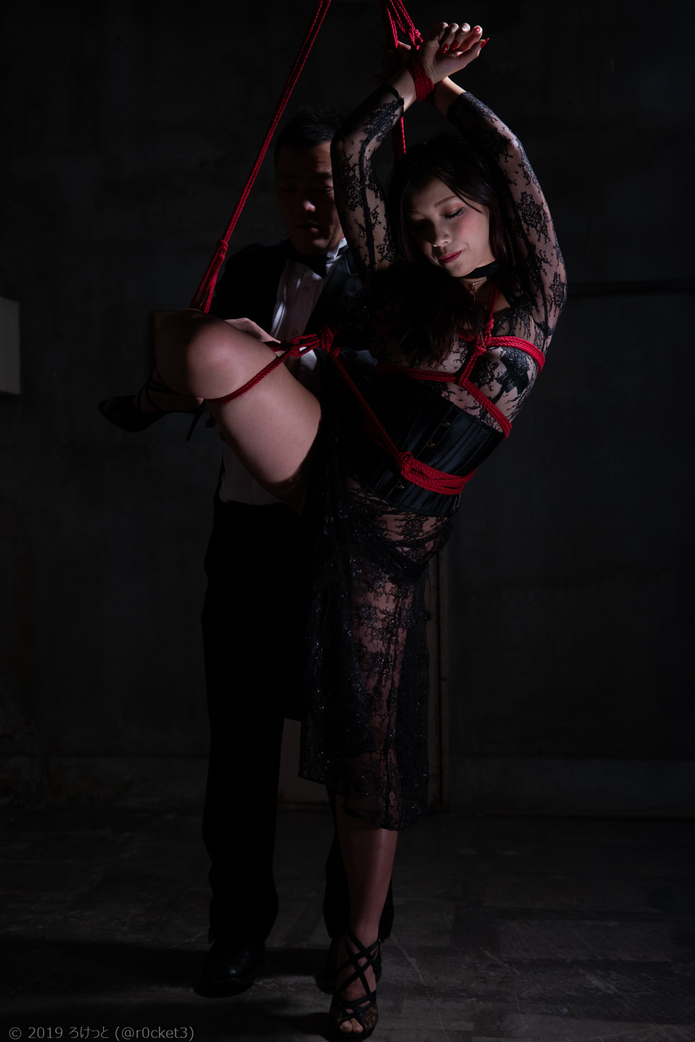 r0cket3: date：2019年1月model  ： ツナマヨさん緊縛師：Hajime Kinokoさん