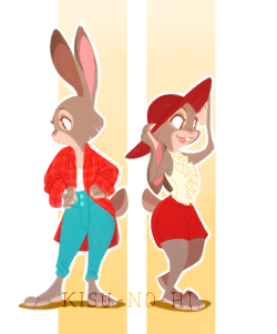 kisu-no-hi:  Judy wearing cute stuff 