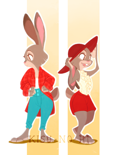 kisu-no-hi:Judy wearing cute stuff