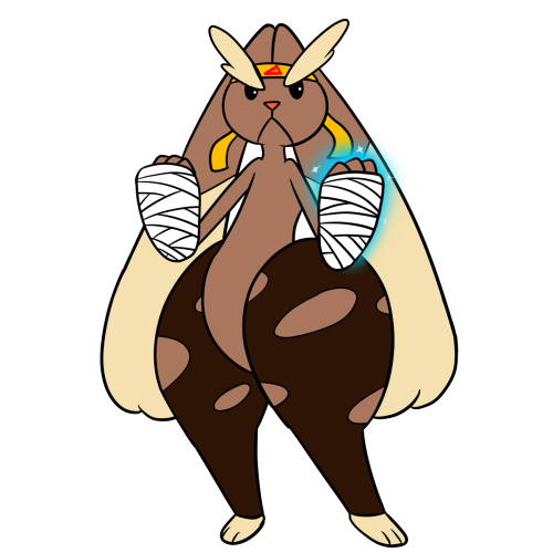 Character Design Commission for @flipface4 of their Lopunny Fhyury (Fury). He’s the fighter of the t