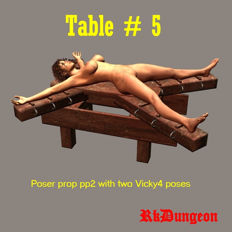 A medieval table prop for your dungeon or any other use. The table comes with two