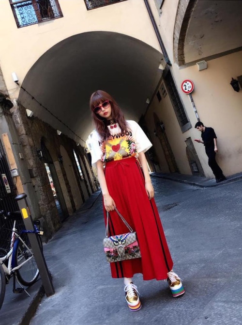 Risa Nakamura wearing all Gucci