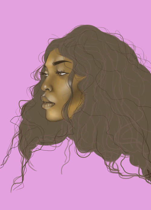 deebott:  burrywitdashot:  deebott:  Warm up doodle.  This looks like SZA 👀  Except it doesn’t cos it’s a self portrait and I look nothing like her. 