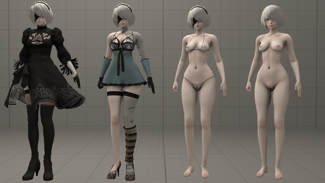 YoRHa 2B  V2.0 (with Kainé’s outfit and Vicious Contract sword) model available