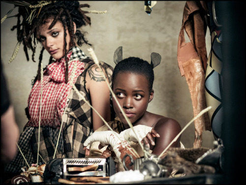 Lupita Nyong’o (with Sasha Lane) photographed by Tim Walker(2018 Pirelli Calendar)