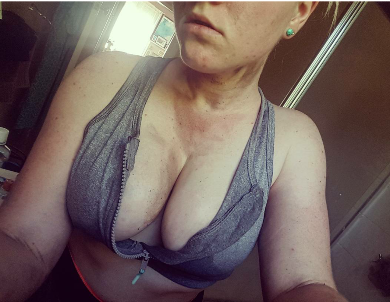 youbiteyourtongue:  Getting hot, sweaty and dirty in my garden today feat wet underboob