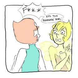 thesmolalien: Yellow and Pearl reunion (Joke is from Brandon Rogers) 